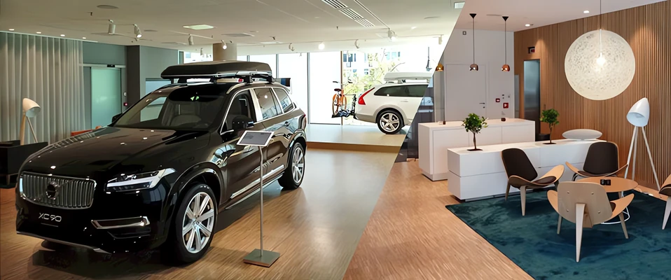 Salon Volvo Car Warszawa nagłośniony systemami Apart Audio