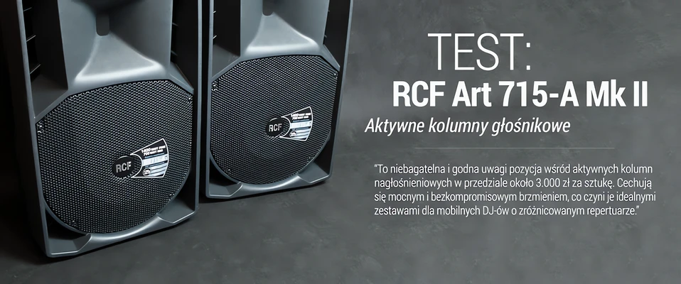 Test aktywnych kolumn RCF Art 715-A Mk II w Infomusic.pl