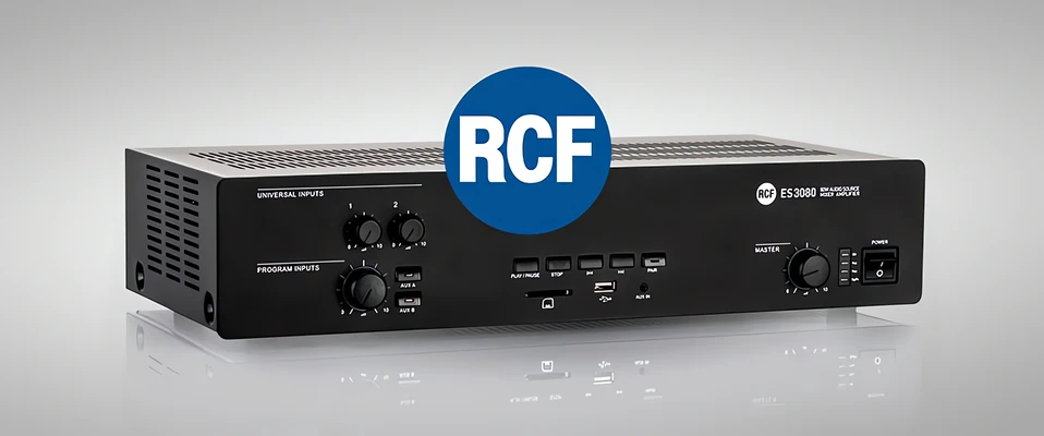 Nowość: RCF ES 3080 - 80W instalacyjny power mikser z MP3 