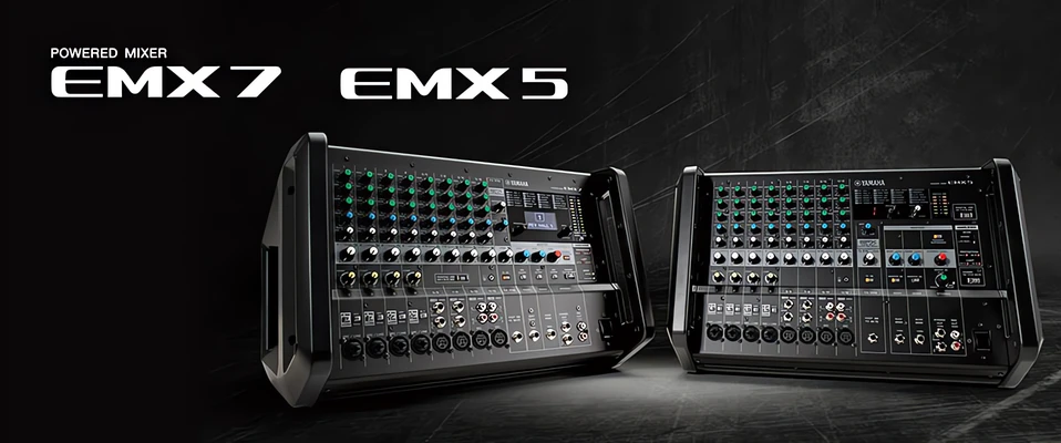 Yamaha pokazała przenośne powermixery  EMX5 i EMX7