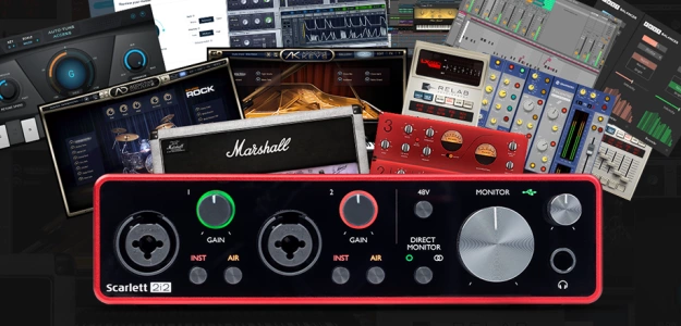 Starannie dobrany pakiet oprogramowania do produkcji muzyki: Focusrite Hitmaker Expansion 3.0