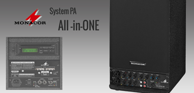 Monacor TXA-620CD/SW: przenośny system nagłośnienia PA