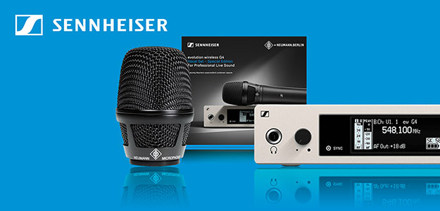 Sennheiser evolution wireless 500 G4 teraz z kapsułą Neumann KK 205