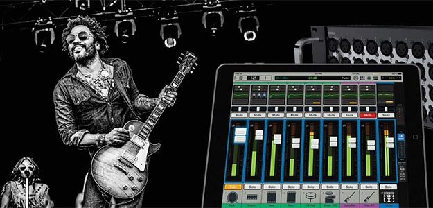 Lenny Kravitz w studiu i na scenie używa Mackie DL