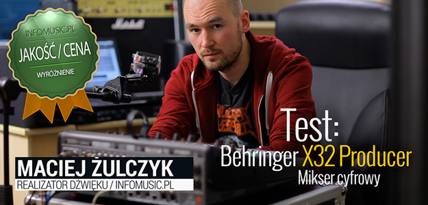 Test cyfrowej konsoli mikserskiej Behringer X32 Producer