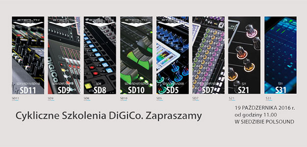 Szkolenie z obsługi cyfrowych konsolet DiGiCo już 19 października