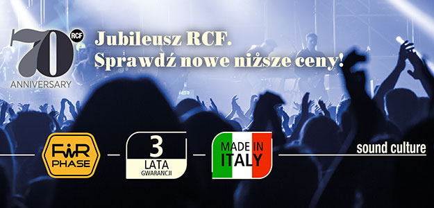 Arcade Audio obniża ceny systemów głośnikowych na jubileusz RCF