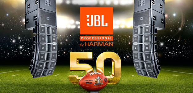 VerTec - Systemy liniowe JBL nagłośniły 50 finał Super Bowl w USA