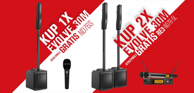 Mikrofon od Electro-Voice gratis! Promocja na systemy nagłośnieniowe EVOLVE 30M