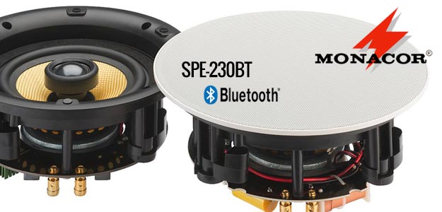 SPE-230BT: Monacor wprowadza do oferty bezprzewodowe głośniki instalacyjne Bluetooth