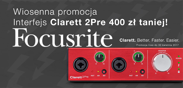 Focusrite Clarett 2Pre taniej na wiosnę!