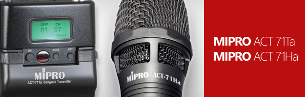 Nowe bezprzewodowe transmitery Mipro 7 - ACT-71Ta oraz ACT-71Ha
