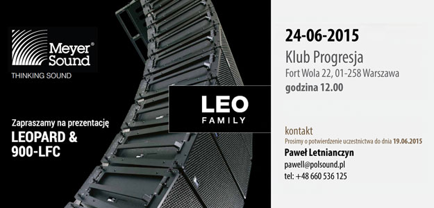 Meyer Sound LEOPARD i 900-LFC - Prezentacja już wkrótce w Warszawie