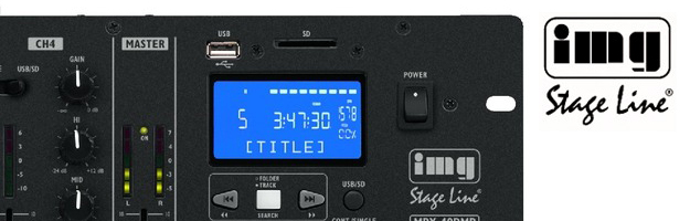 Mikser stereo MPX-40DMP dla DJ, z wbudowanym odtwarzaczem MP3