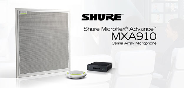 Mikrofony sufitowe Shure Microflex w brytyjskiej siedzibie KPMG