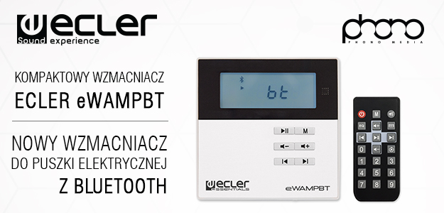 Nowe Produkty  ECLER Essentials - wzmacniacz naścienny eWAMPBT 