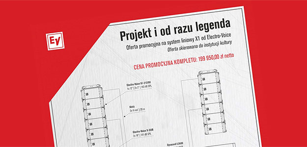 Audio Plus ogłasza promocję na system liniowy X1 od Electro-Voice