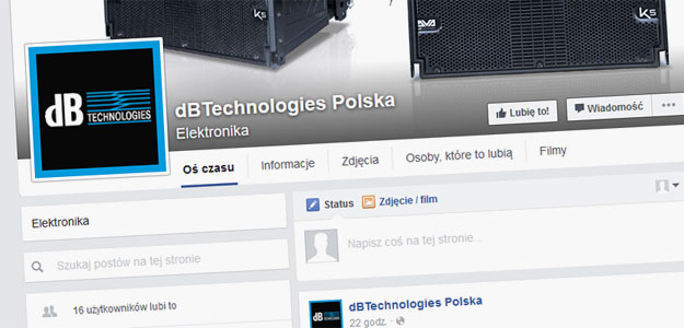 dbTechnologies Polska - Ruszył nowy fanpage na Facebooku