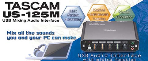 WNAMM2012: Tascam US-125M, interferes audio z funkcją miksera