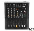 Monacor MXR 40PRO - profesjonalny mikser dźwięku, interfejs USB, 2 kanały mikrofonowe, bluetooth, odtwarzacz - zdjęcie 2