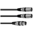 OMNITRONIC Adapter Y XLR(F)/2xXLR(M) 0,5m bk XLR żeński 2 x XLR męski - zdjęcie 1